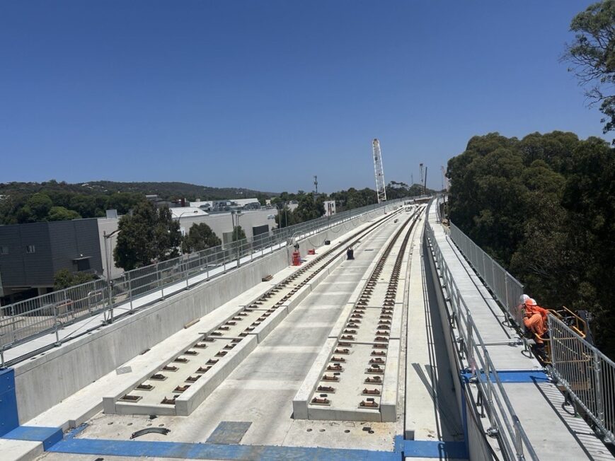 Byford Rail Extension deck under construction