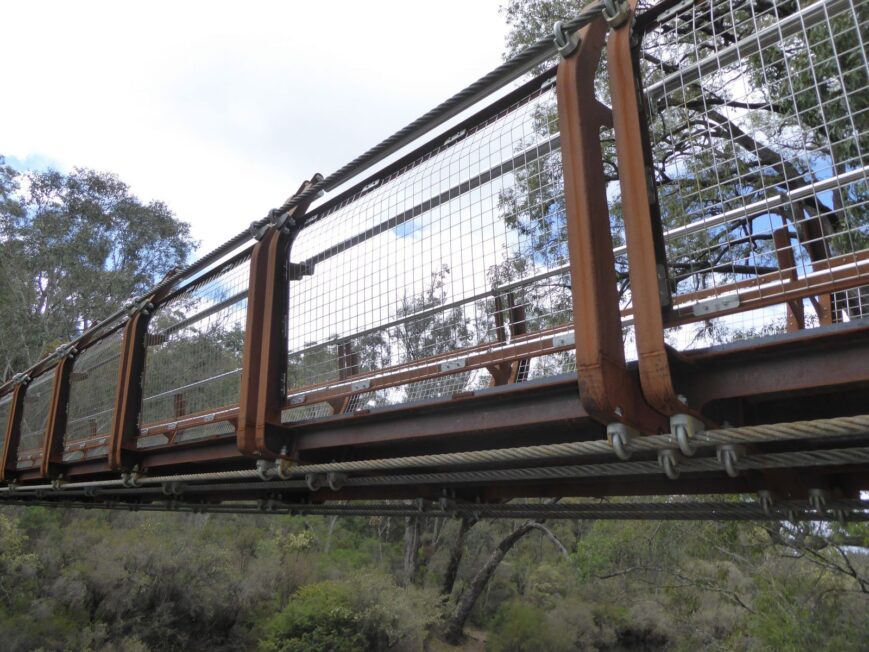 Collie River Pedestrian Suspension Bridge, photograph 1