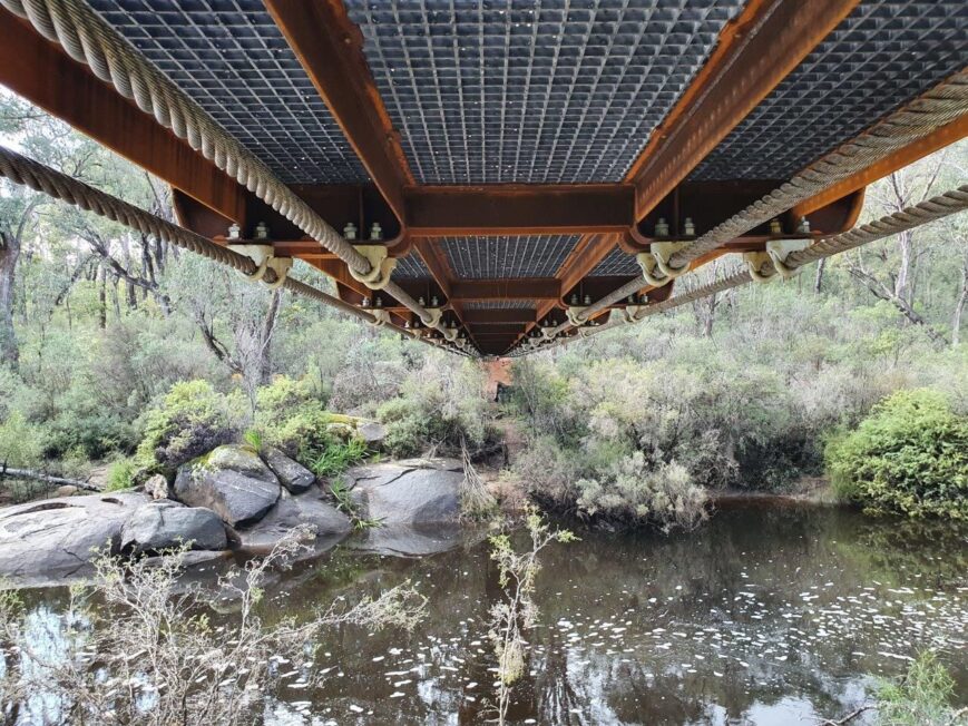 Collie River Pedestrian Suspension Bridge, photograph 2