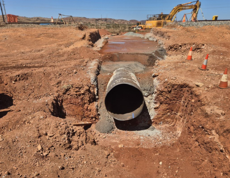 Culvert under construction